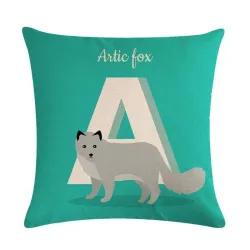 Animal alphabet - cushion cover - cotton - 45 * 45cmCushion covers