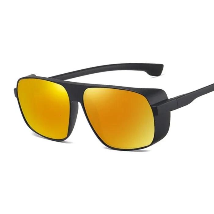 Retro / Steampunk Sonnenbrille - mit Seitenschilden - UV400 - unisex