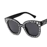 Retro square sunglasses - with crystals - UV400Sunglasses