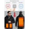 USB - beheizte Wärmejacke mit Kapuze / Reißverschluss - wasserdicht