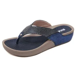 Strand-Flip-Flops mit Pailletten - Sandalen