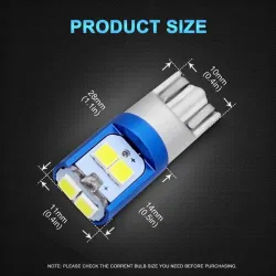 W5W - 3030 - SMD - T10 - LED - car Canbus bulb - 2 piecesT10