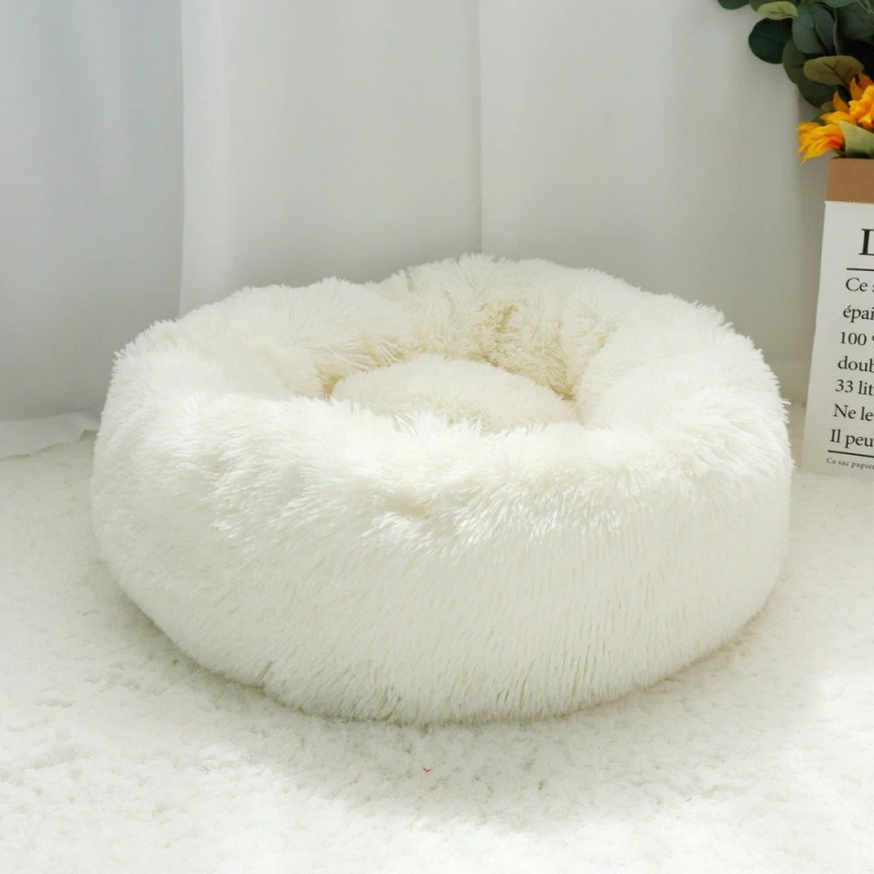 Bequemes weiches Bett für Hunde / Katzen - rundes Kissen