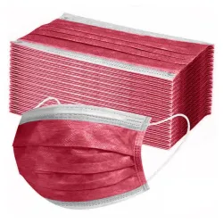 Mouth / face protective face mask - disposable - anti-bacterial - red - 10 - 100 piecesMouth masks