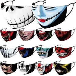 Mouth / face protective face mask - PM2.5 filter - reusable - Clown Joker Devil