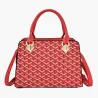 Lederhandtasche - Umhängetasche - kleine Clutch - geometrisches Design - 3-teiliges Set
