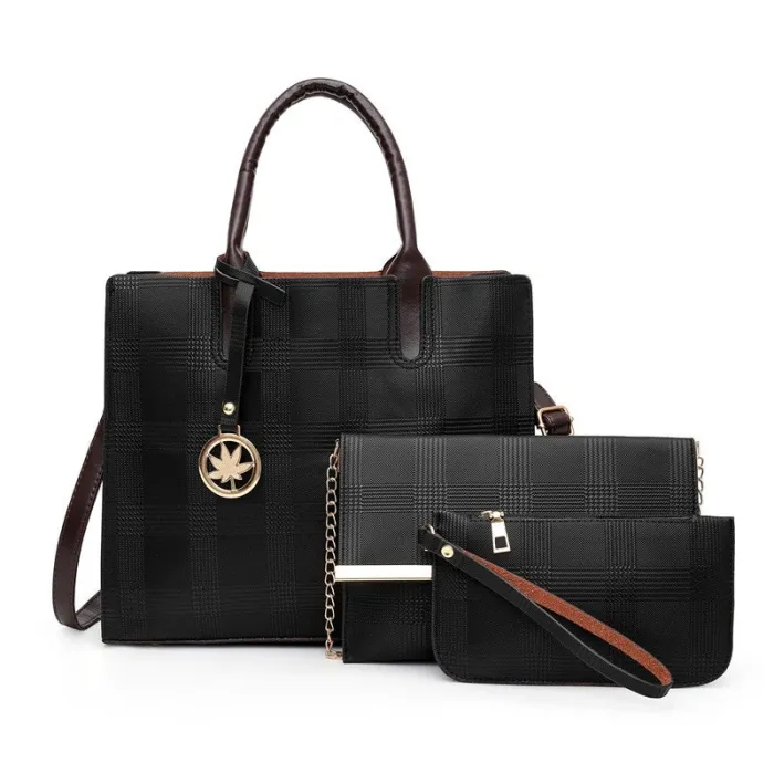 Leder Umhängetasche - Umhängetasche - kleine Clutch - 3 Stück Set