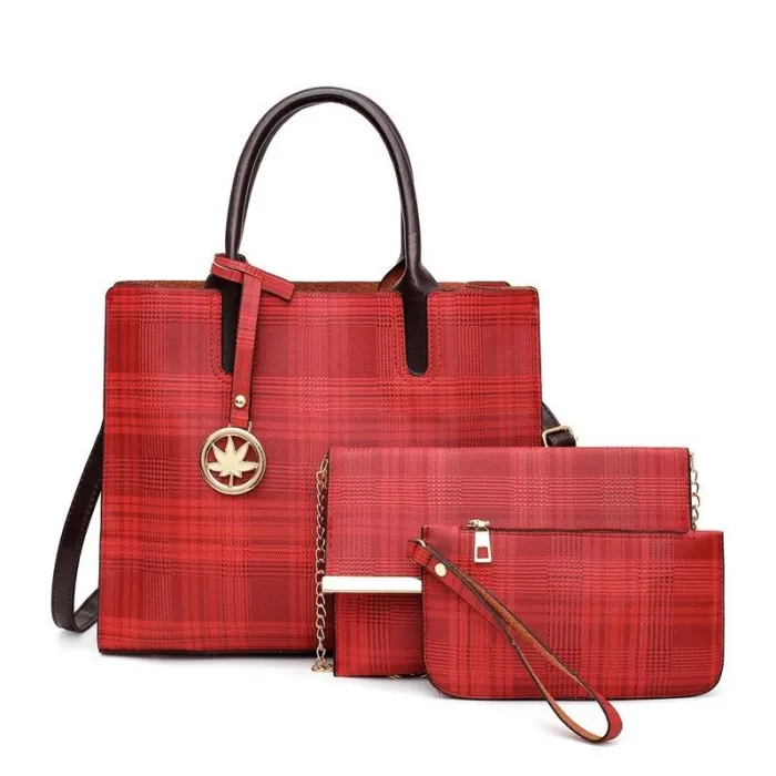 Leder Umhängetasche - Umhängetasche - kleine Clutch - 3 Stück Set