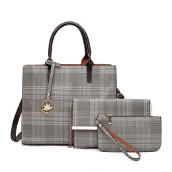 Leder Umhängetasche - Umhängetasche - kleine Clutch - 3 Stück Set