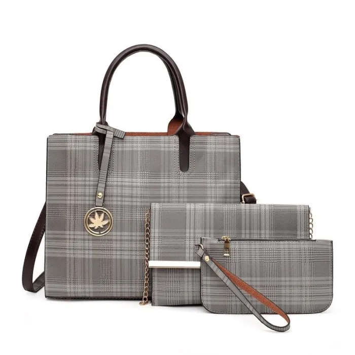 Leder Umhängetasche - Umhängetasche - kleine Clutch - 3 Stück Set