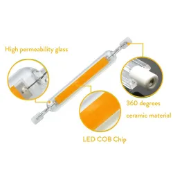 R7S - AC 110V - 220V - 230V - 6W - 12W - 20W - LED - COB halogen bulb - glass tube - 10 piecesBulbs