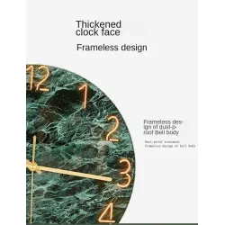 Modische Glaswanduhr - Quarz - kreatives Marmor-Design