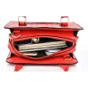 Lederhandtasche - Umhängetasche - kleine Clutch - geometrisches Design - 3-teiliges Set