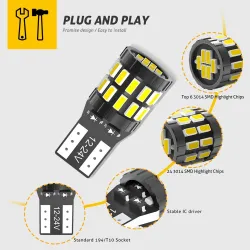 W5W - T10 - 12V - car LED Canbus bulb - 10 piecesT10