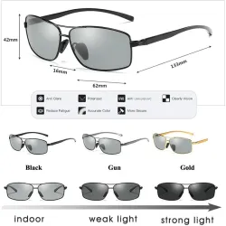Photochrome Sonnenbrille - polarisiert - blendfrei - Tag / Nacht-Fahrbrille - Unisex - UV400