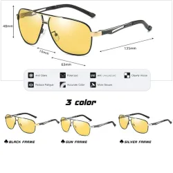 Polarisierte photochrome Sonnenbrille - Tag / Nacht fahren - UV400