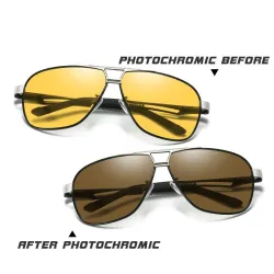 Polarisierte photochrome Sonnenbrille - Tag / Nacht fahren - UV400