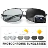 Photochrome Metallsonnenbrille - polarisiert - Tag / Nacht fahren - UV 400