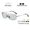 Photochrome Metallsonnenbrille - polarisiert - Tag / Nacht fahren - UV 400