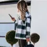 Vintage plaid shirt with long sleeves and buttons - jacketBlouses & shirts