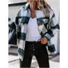 Vintage plaid shirt with long sleeves and buttons - jacketBlouses & shirts