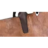 Modische Lederhandtasche - Umhängetasche - kleine Clutch - Hanf-Logo - 3-teiliges Set