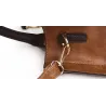 Modische Lederhandtasche - Umhängetasche - kleine Clutch - Hanf-Logo - 3-teiliges Set