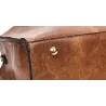 Modische Lederhandtasche - Umhängetasche - kleine Clutch - Hanf-Logo - 3-teiliges Set