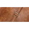 Modische Lederhandtasche - Umhängetasche - kleine Clutch - Hanf-Logo - 3-teiliges Set
