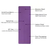 Yogamatte mit Positionslinien - Fitnessstudio - Pilates - Fitness - rutschfeste Sportmatte