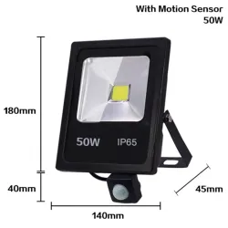 10W - 30W - 50W - 220V - LED-Scheinwerfer - wasserdichter Reflektor - Bewegungssensor