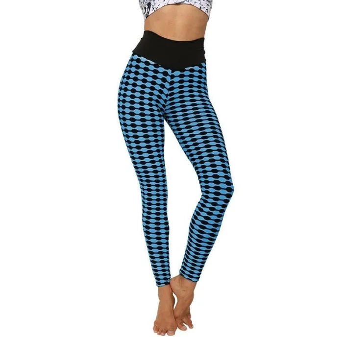 Stretchy long leggings - slimming - with lattice print - fitness - yogaFitness