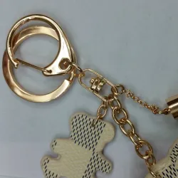 Leather bear keychain - with tasselsKeyrings