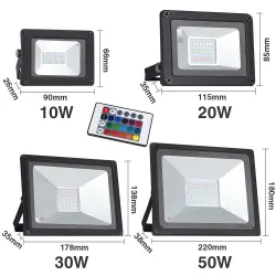 LED-Flutlicht - Außenreflektor - wasserdicht - 20W - 30W - 50W