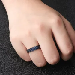 Elegant square ring with crystalsRings