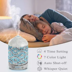 Air humidifier - essential oils diffuser - metal night lamp - 100mlHumidifiers