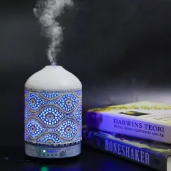 Luftbefeuchter - Diffusor für ätherische Öle - Nachtlampe aus Metall - 100 ml