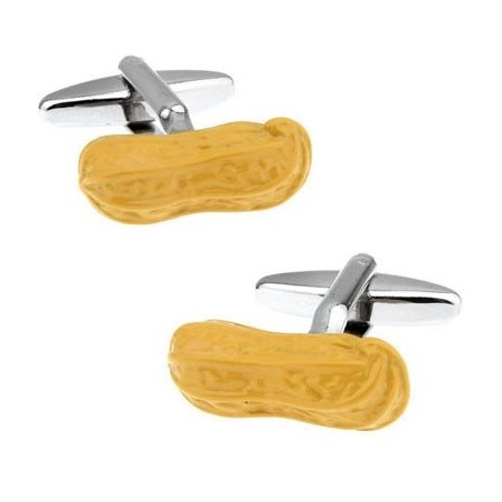 Yellow peanuts - cufflinks - 2 pieces
