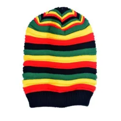 Gestrickte bunte Mütze - Reggae-Stil