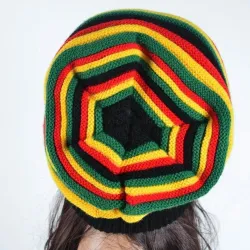 Gestrickte bunte Mütze - Reggae-Stil