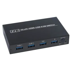 KVM 4K Switch Splitter - HDMI - USB - gemeinsamer Monitor - mit 2 Anschlüssen