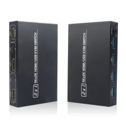 KVM 4K Switch Splitter - HDMI - USB - gemeinsamer Monitor - mit 2 Anschlüssen
