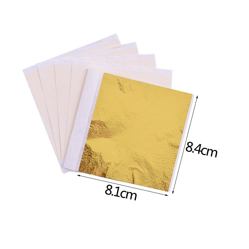 8 - 14 cm - Folienpapierbögen - Gold - Silber - Heim - Kunsthandwerk - Dekoration - 100 Stück