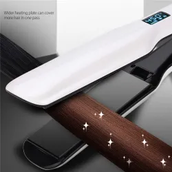 3D rotierender professioneller Haarglätter - schnelles Erhitzen - breite Heizplatte - LCD-Bildschirm
