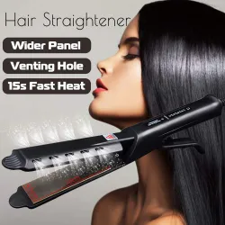Haarglätter mit Temperaturregelung - Turmalinkeramik - nasses / trockenes Haar