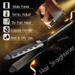 Hair straightener with temperature control - tourmaline ceramic - wet / dry hairHair straighteners