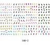 Nail art stickers with feathers - 12 piecesNail stickers