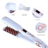 Volumizing hair straightener / curler / brush comb - corn shaped ceramic plates - LCD displayHair straighteners