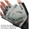 Mit dem Fitnessstudio gepolsterte Handschuhe - rutschfester Silikongriff - mit Handgelenkwickel