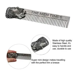 Barber Styling - Metallkamm - für Herren Bart / Schnurrbart / Haare